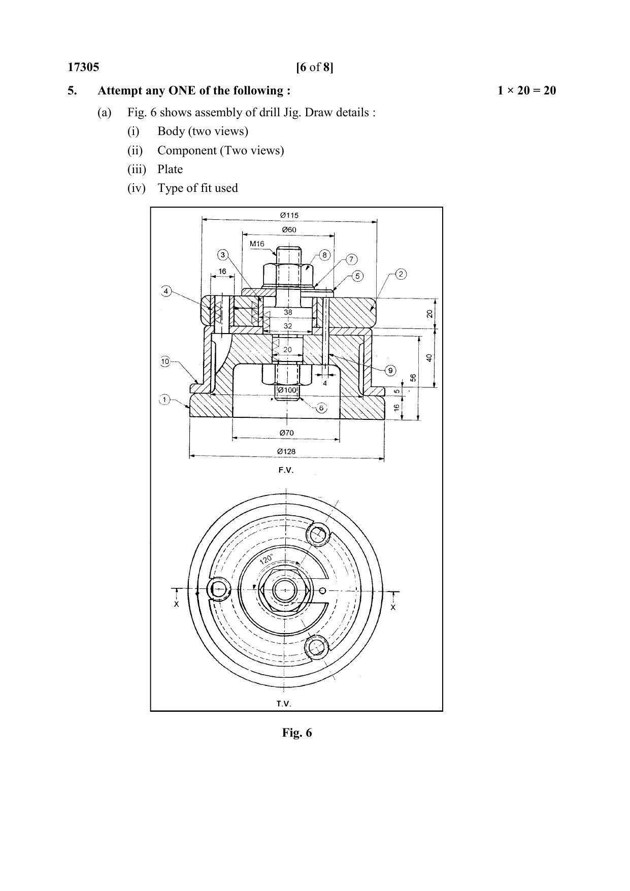 MSBTE Winter Question Paper 2019 - Mechanical Engineering Drawing - Page 6