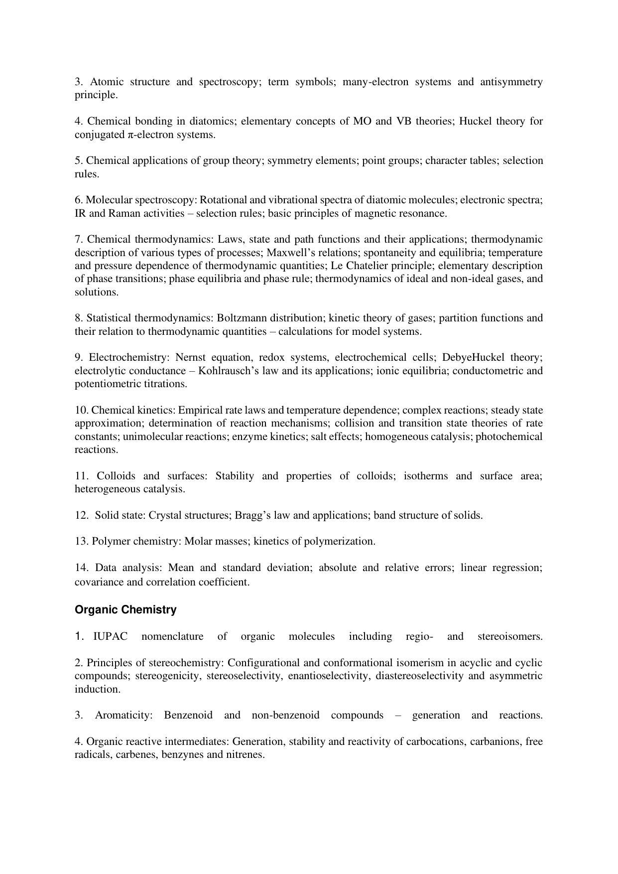 AP RCET Chemical Science Syllabus - Page 2