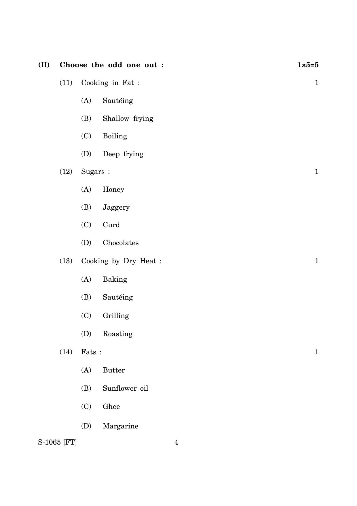 Goa Board Class 10 Basic Cookery (E) (November 2022) Question Paper - Page 4