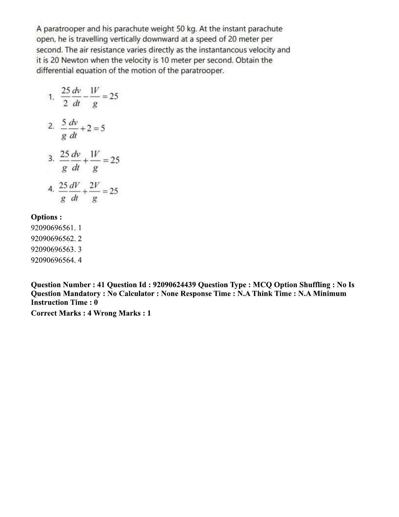 CUET PG 2023: SCQP29 – Atmospheric Science (Eng) - Shift 3 (24-06-2023) Question Paper  - Page 40