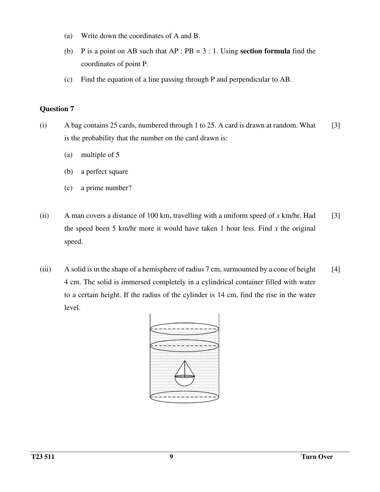 ICSE Class 10 MATHEMATICS 2023 Question Paper - Page 9