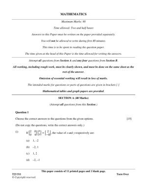 ICSE Class 10 MATHEMATICS 2023 Question Paper