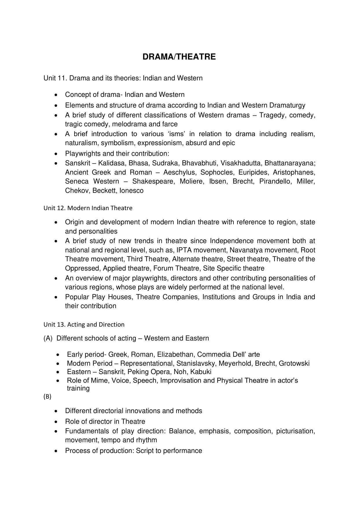 AP RCET Performing Arts (Dance, Drama & Theatre) Syllabus - Page 4
