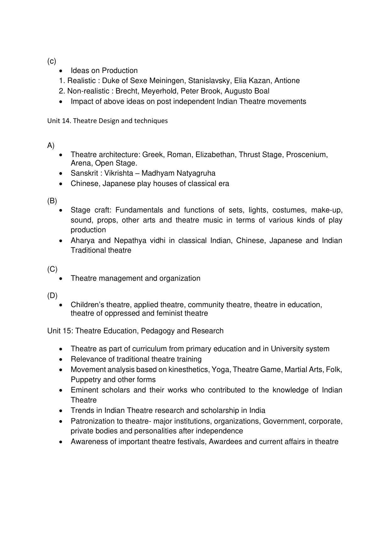 AP RCET Performing Arts (Dance, Drama & Theatre) Syllabus - Page 5