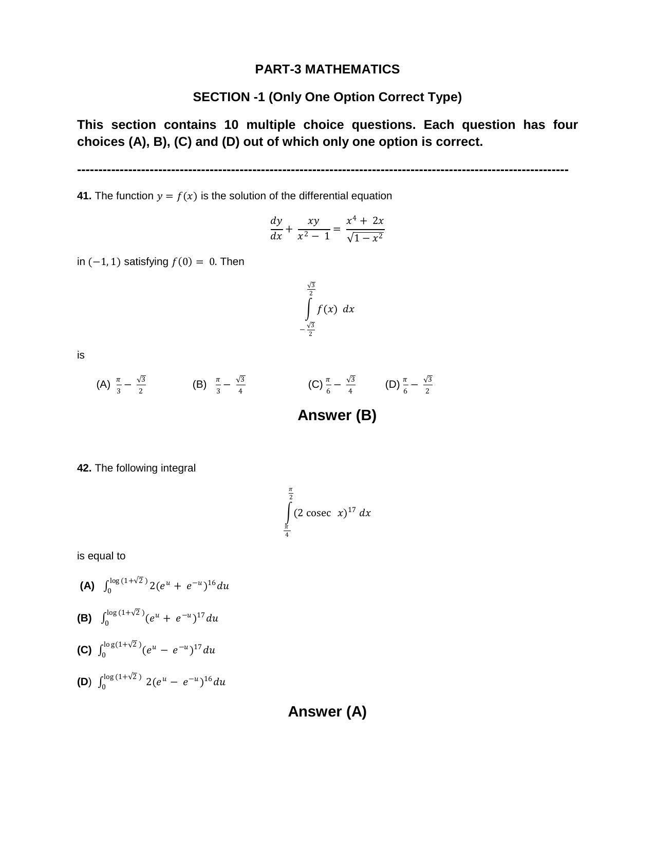JEE (Advanced) 2014 Paper II Question Paper - Page 29