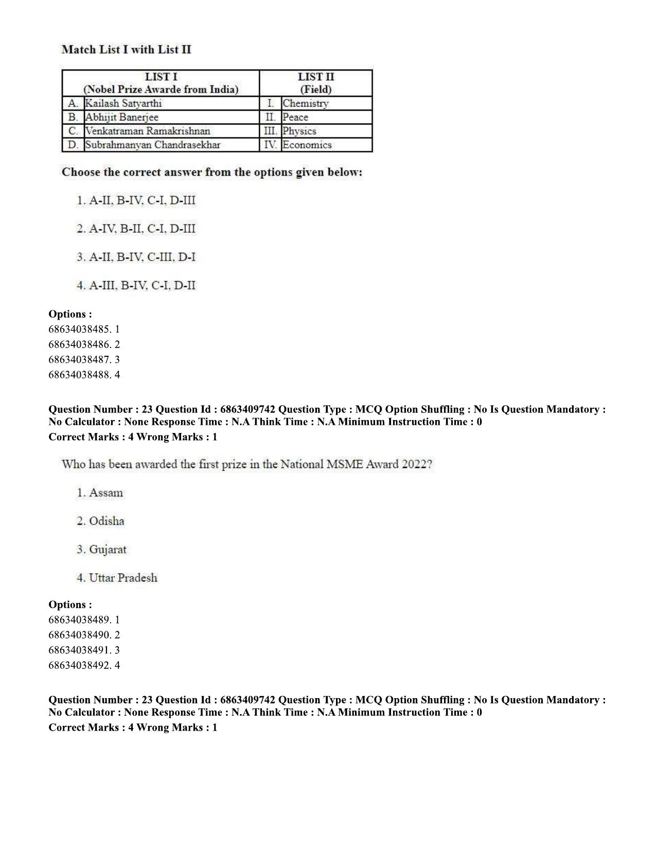 CUET PG 2023: LAQP19 – Kokborok (Eng.)-shift 2 (07-06-2023) Question Paper - Page 23