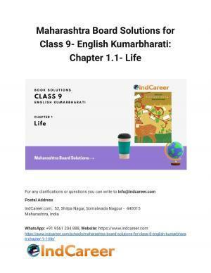 Maharashtra Board Solutions for Class 9- English Kumarbharati: Chapter 1.1- Life