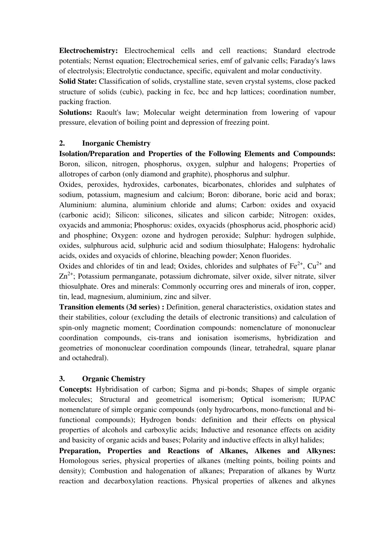 HPU B.Tech Entrance Exam Syllabus - Page 4