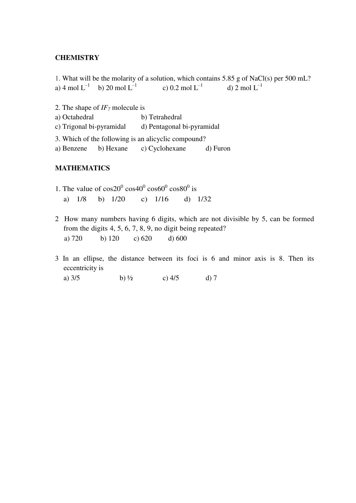 HPU B.Tech Entrance Exam Syllabus - Page 7