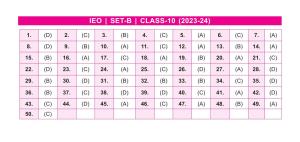 SOF IEO Class 10 SET B 2023-24 Answer Key