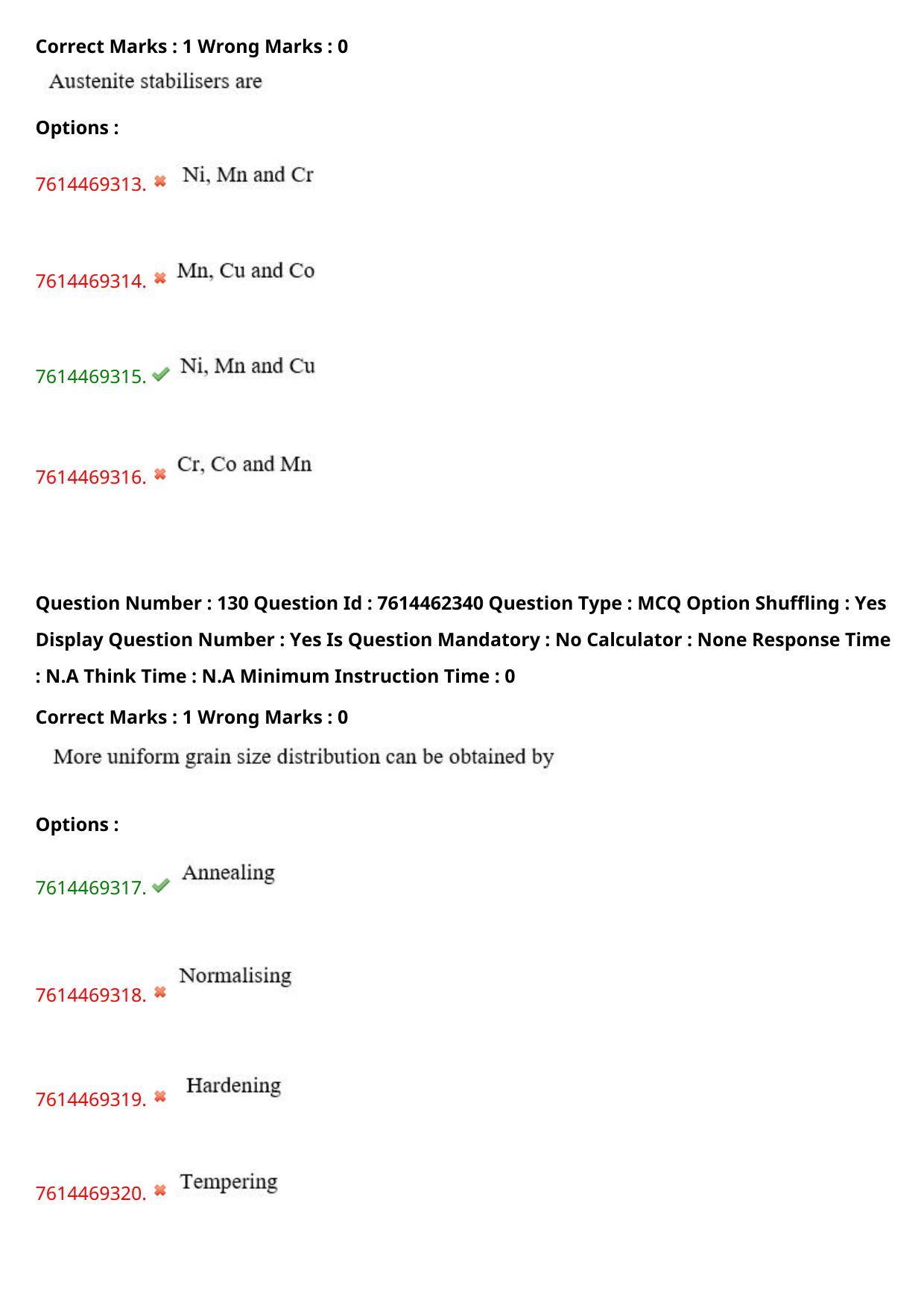 TS ECET 2024: MET – METALLURGICAL ENGINEERING Master Question Paper With Preliminary Key - Page 80