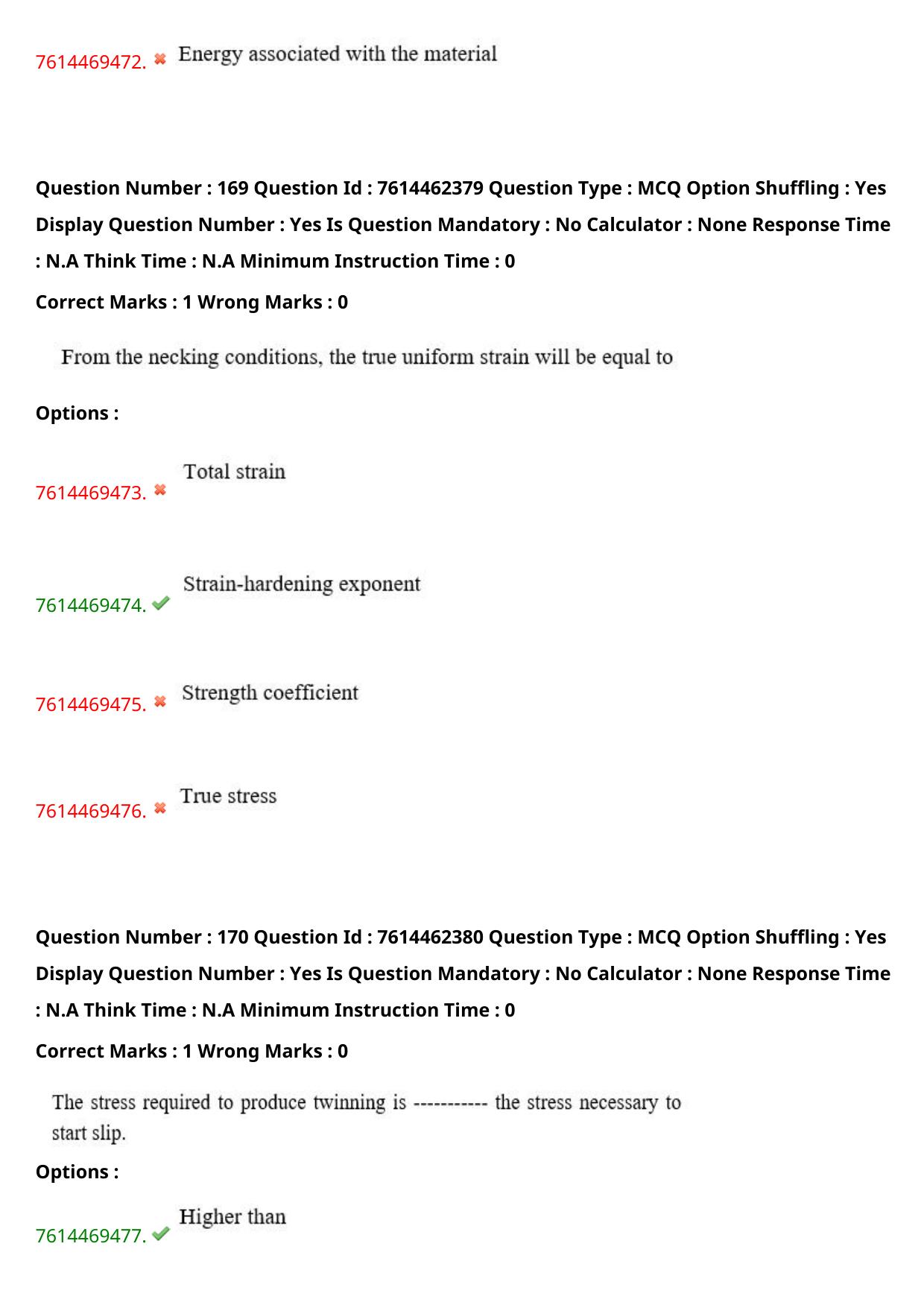 TS ECET 2024: MET – METALLURGICAL ENGINEERING Master Question Paper With Preliminary Key - Page 103