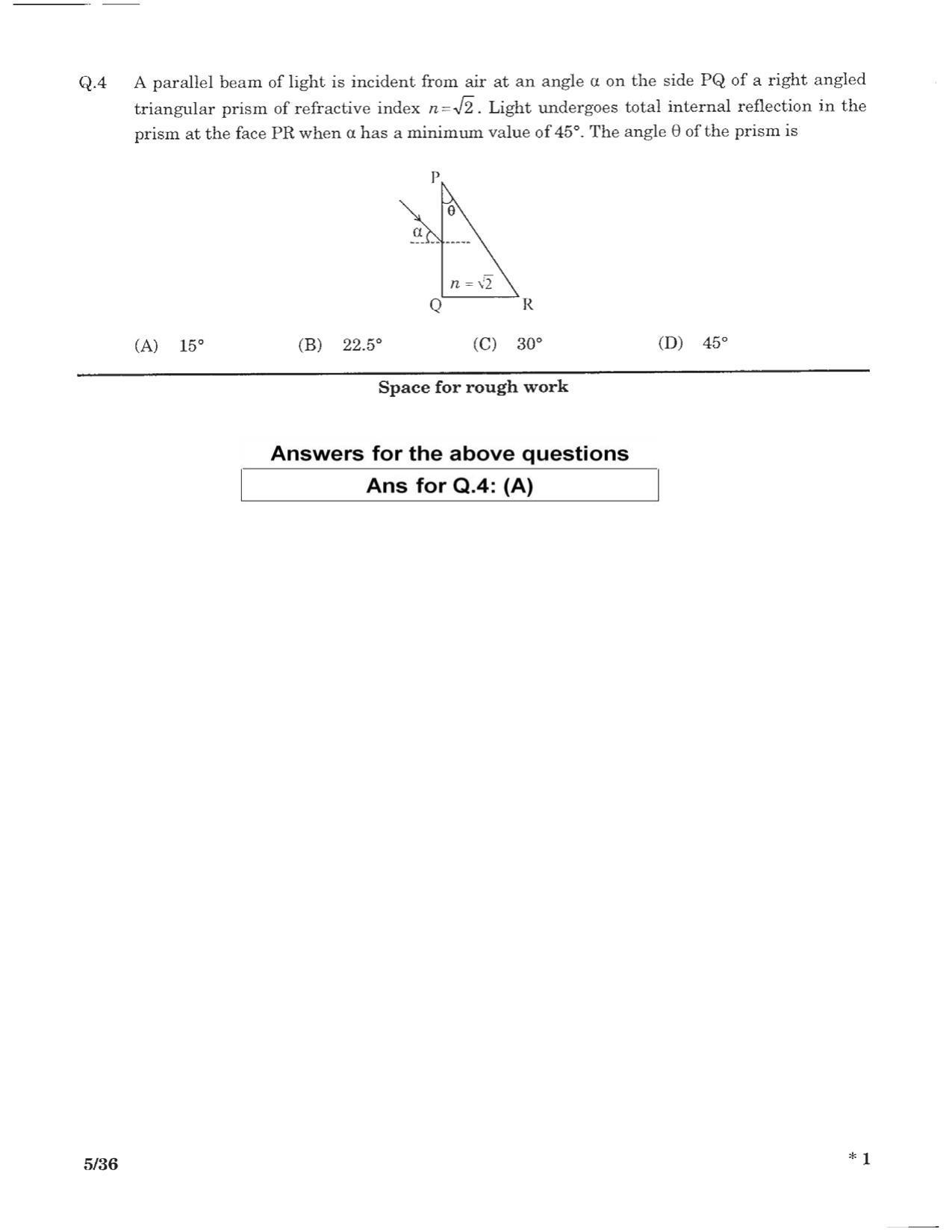 JEE (Advanced) 2016 Paper I Question Paper - Page 3