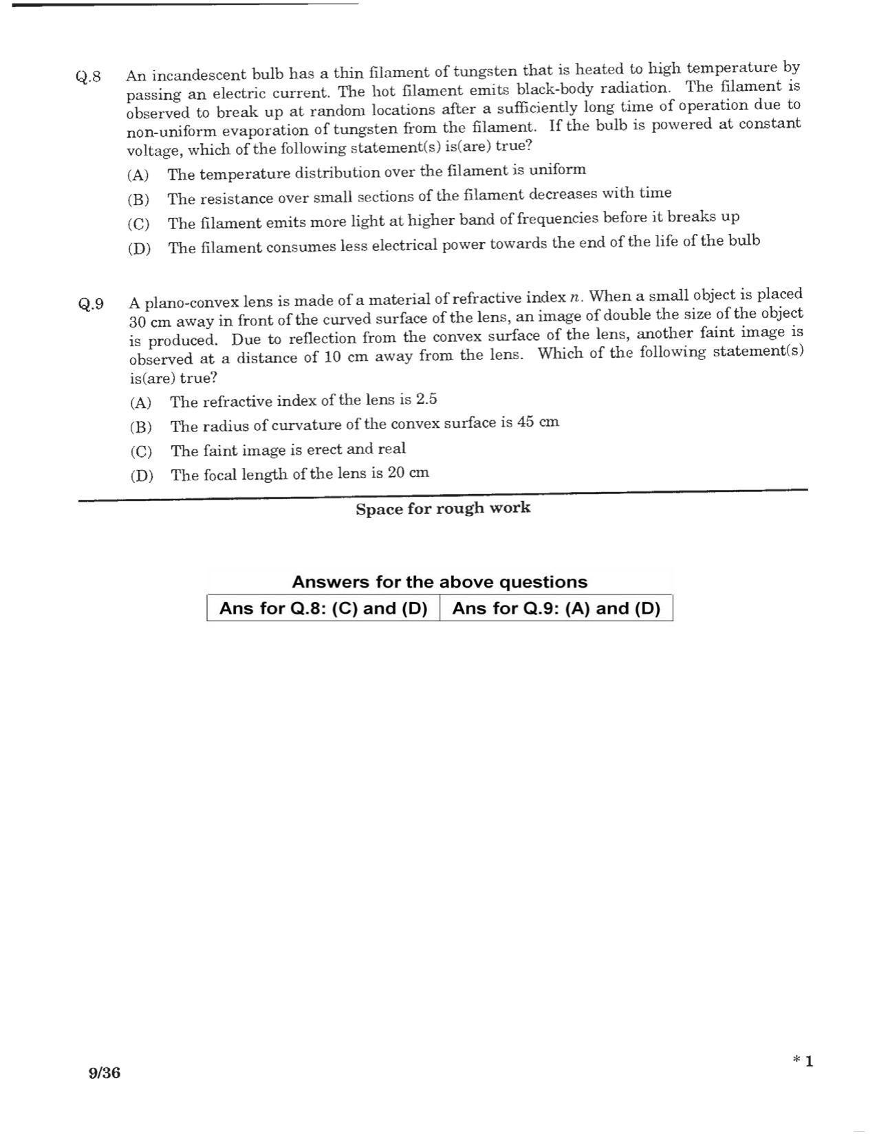 JEE (Advanced) 2016 Paper I Question Paper - Page 7