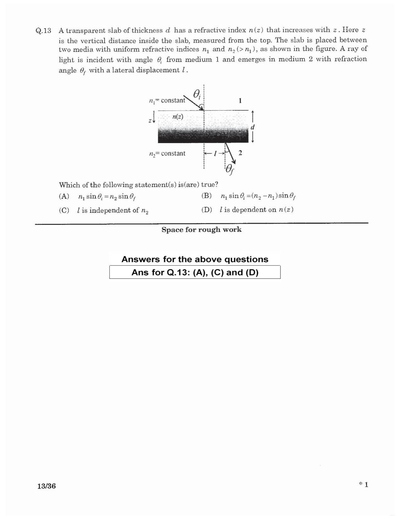 JEE (Advanced) 2016 Paper I Question Paper - Page 11