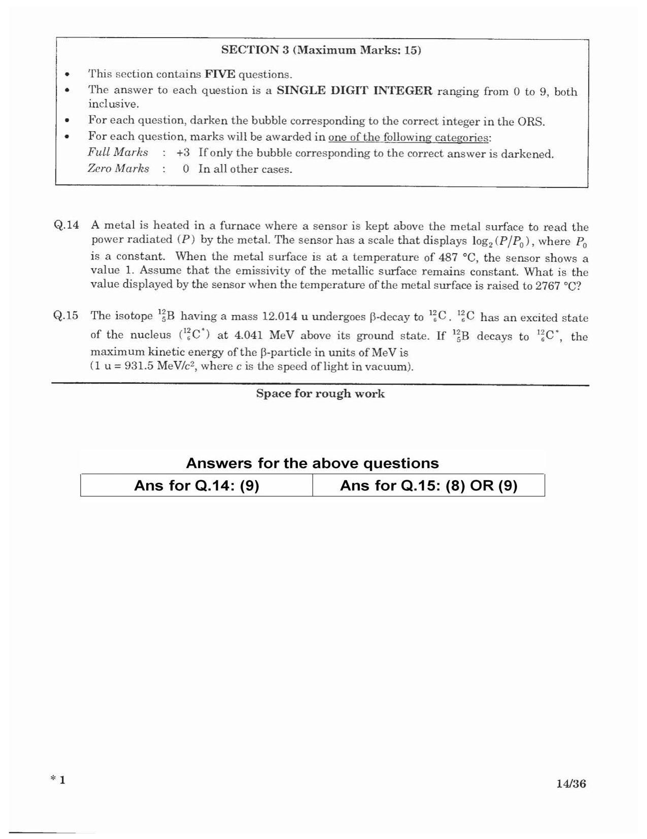 JEE (Advanced) 2016 Paper I Question Paper - Page 12