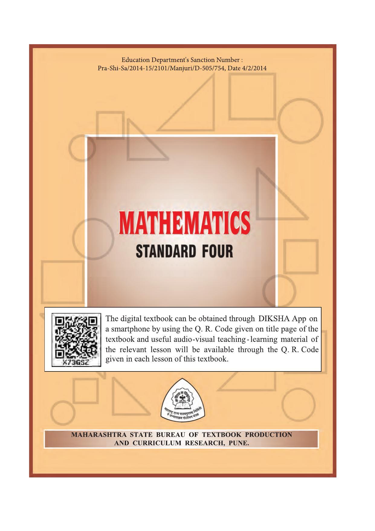 Maharashtra Board Class 4 Maths (English Medium) Textbook - Page 3