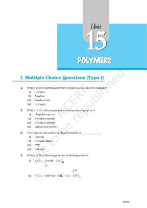 NCERT Exemplar Book for Class 12 Chemistry: Chapter 15 Polymers