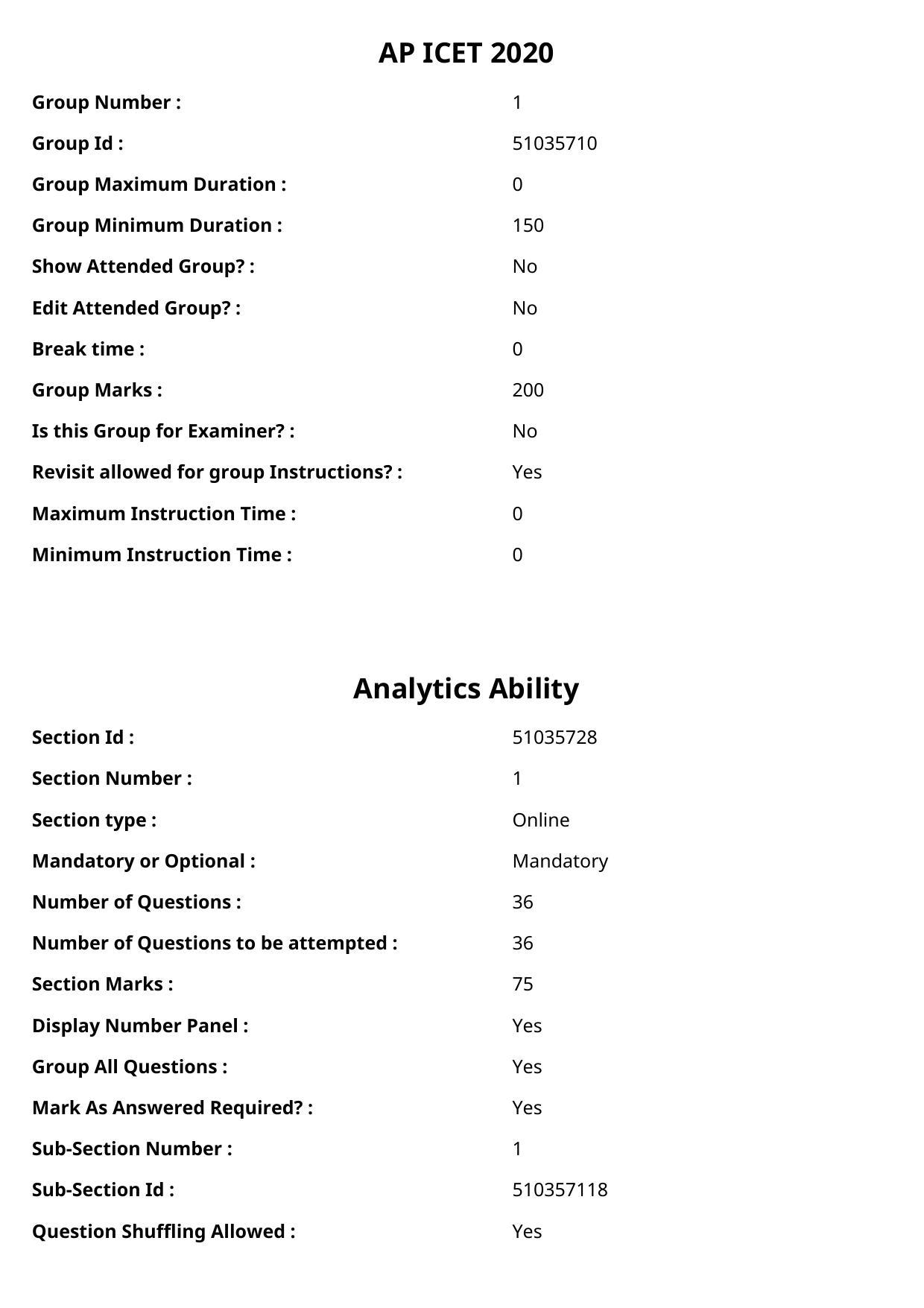 AP ICET 2020 - Shift 3 Question Paper With Preliminary Keys - Page 2
