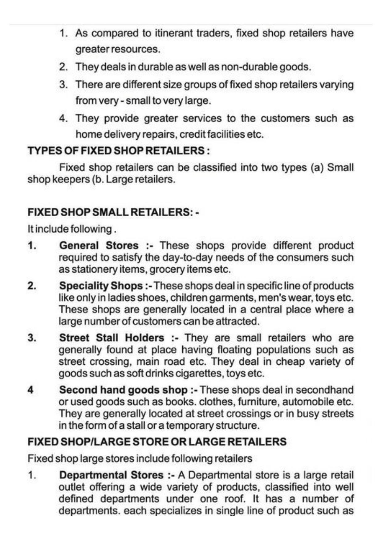 Class 11 Notes, Question & Practice Paper - Business Studies (Topic 9 : Internal Trade) - Page 9
