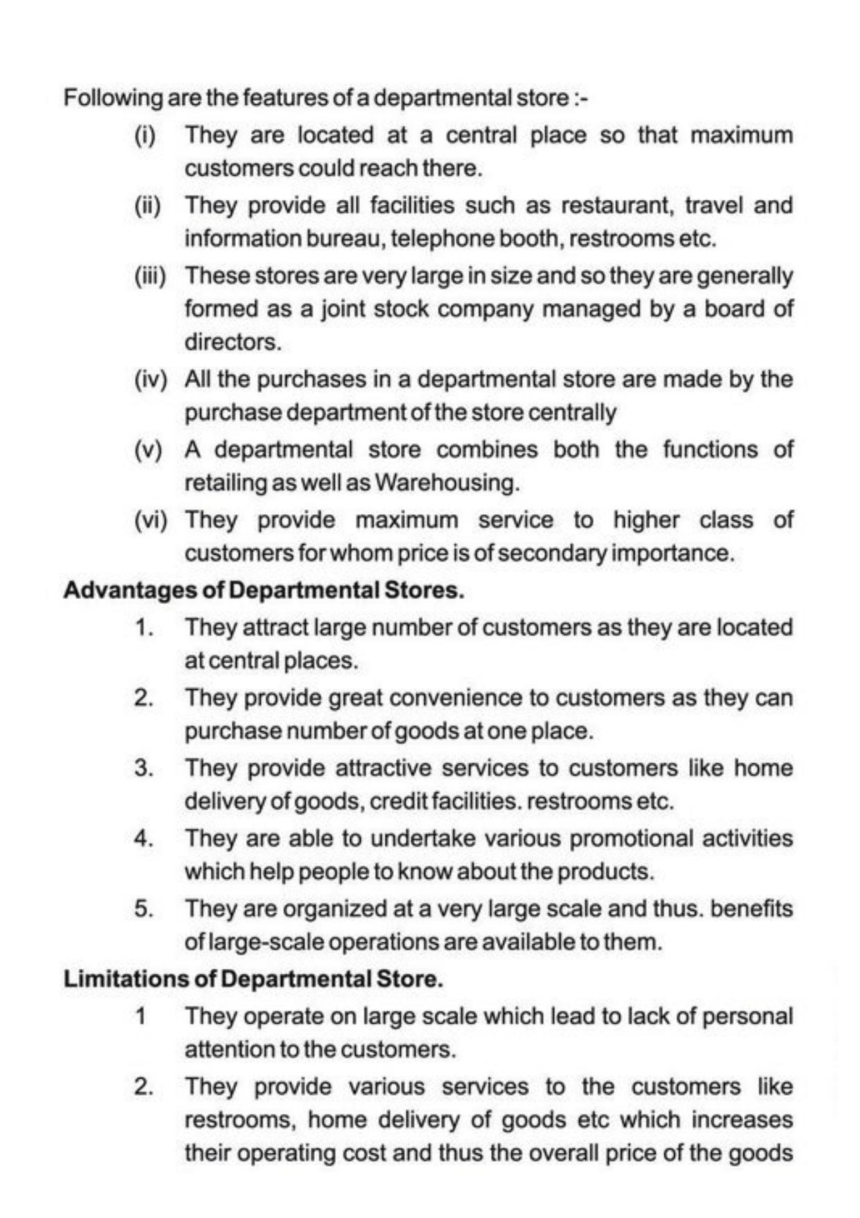 Class 11 Notes, Question & Practice Paper - Business Studies (Topic 9 : Internal Trade) - Page 10