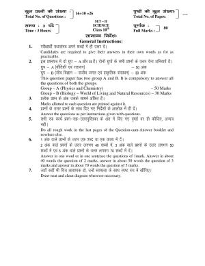 JAC Board Class 10th 2019 SCIENCE SET-2 Model Paper