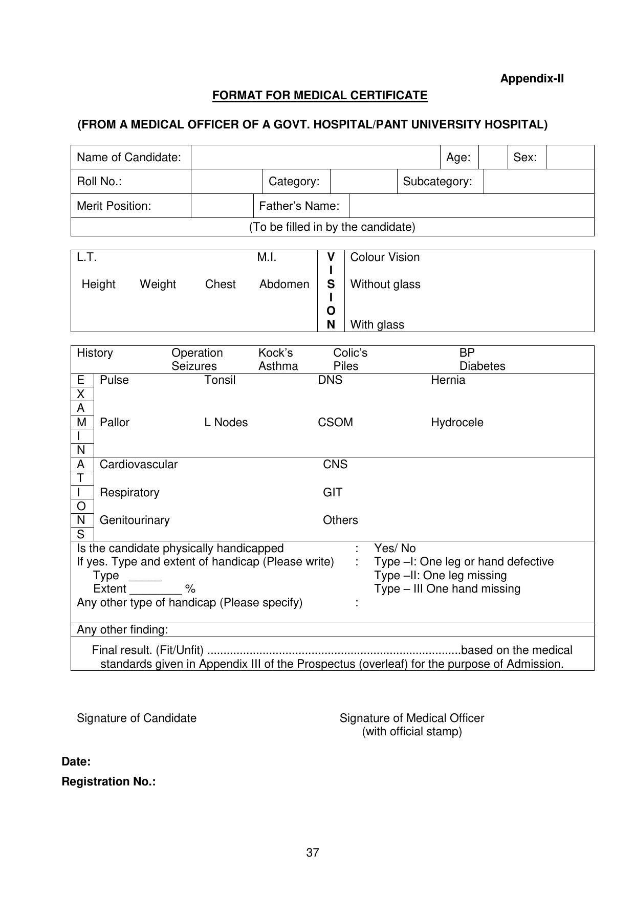 GBPUAT Entrance Exam Prospectus 2023 - Page 37