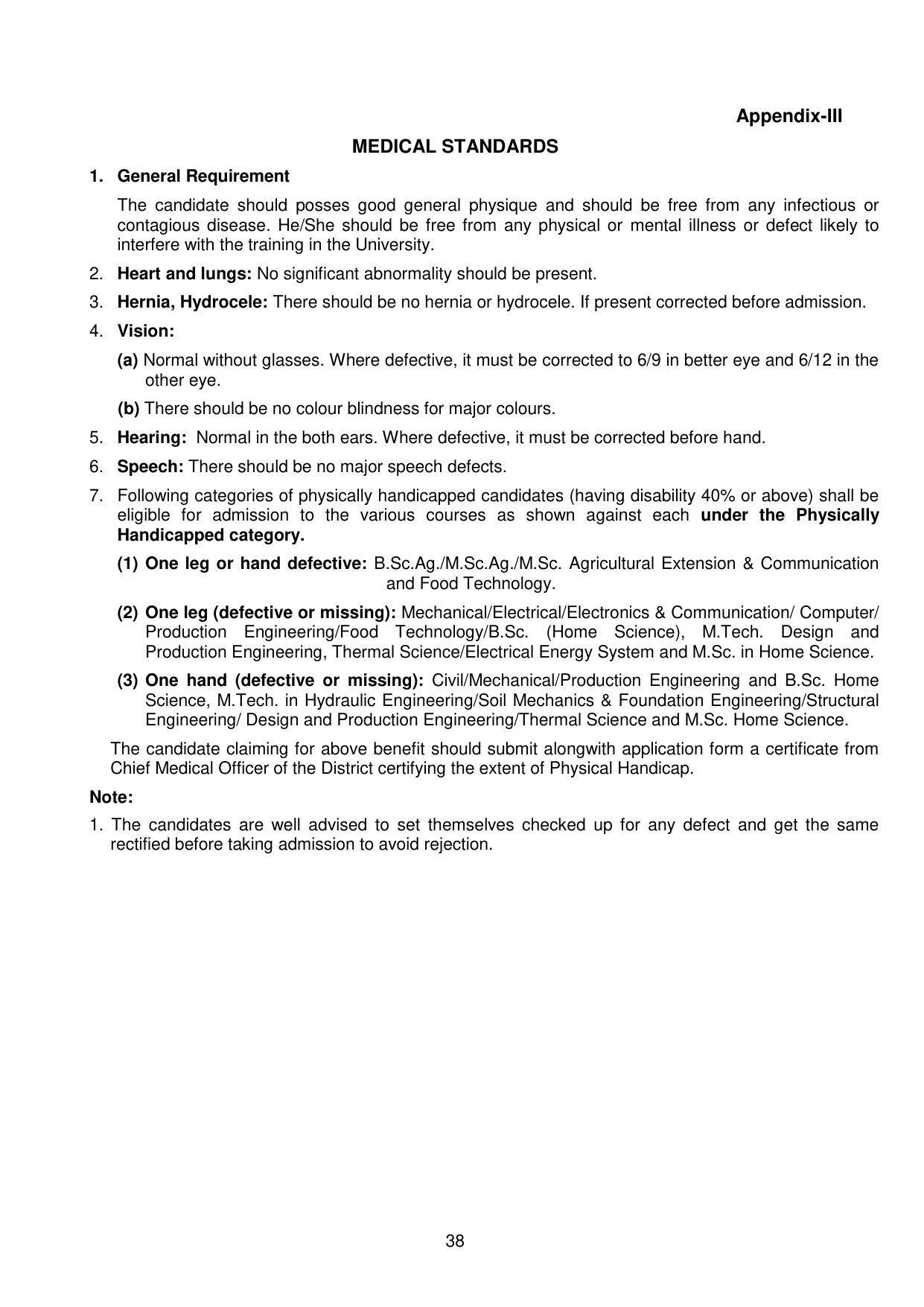 GBPUAT Entrance Exam Prospectus 2023 - Page 38