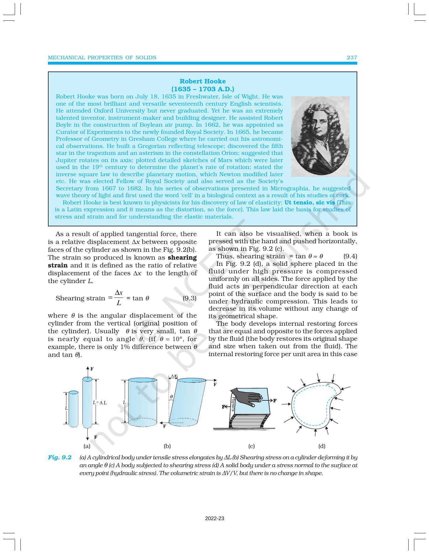 NCERT Book for Class 11 Physics Chapter 9 Mechanical Properties of Solids - Page 3