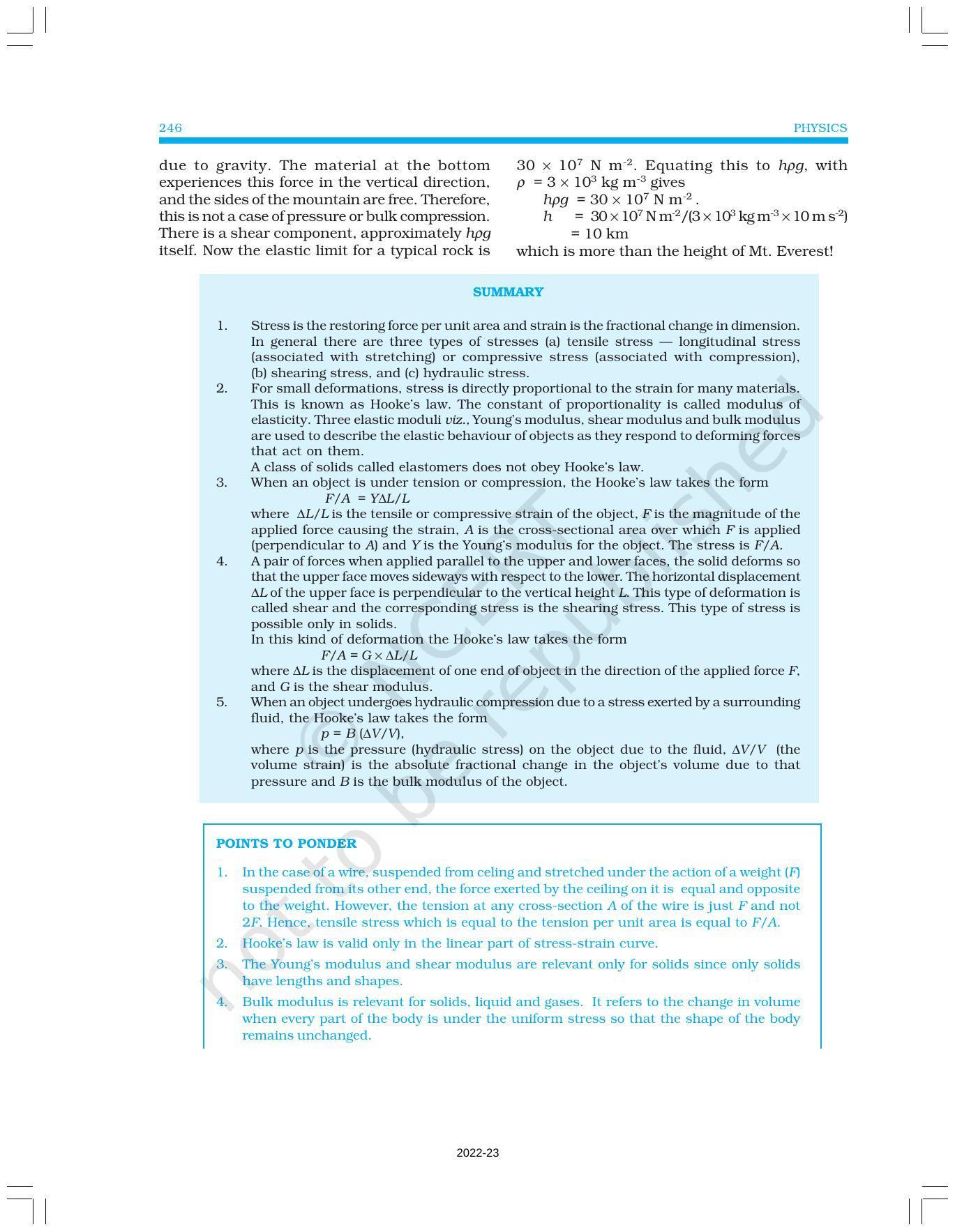 NCERT Book for Class 11 Physics Chapter 9 Mechanical Properties of Solids - Page 12
