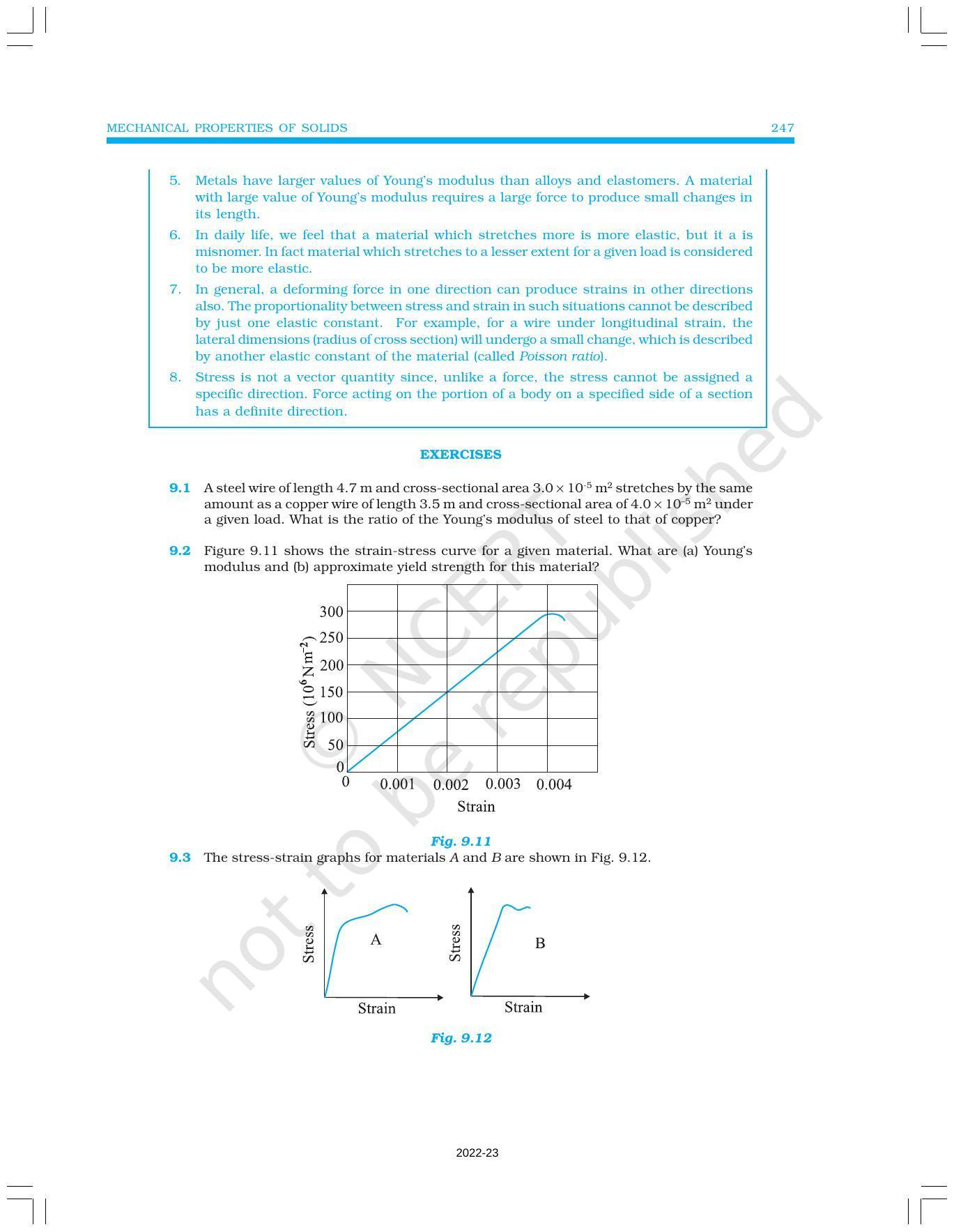 NCERT Book for Class 11 Physics Chapter 9 Mechanical Properties of Solids - Page 13