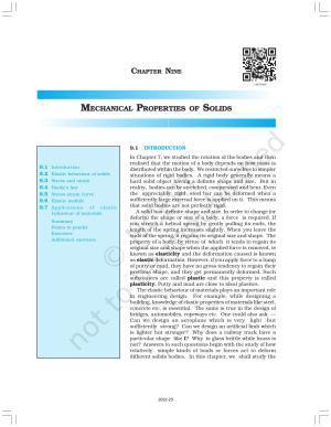 NCERT Book for Class 11 Physics Chapter 9 Mechanical Properties of Solids