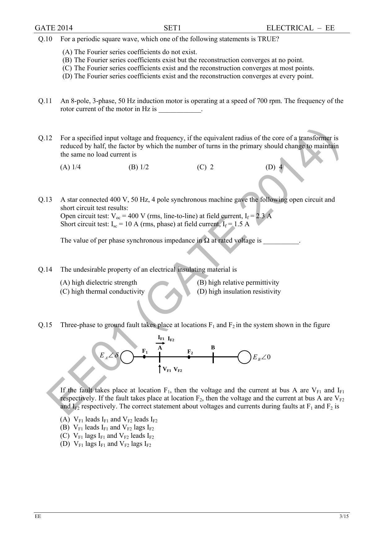 GATE 2014 Electrical Engineering (EE) Question Paper with Answer Key - Page 10