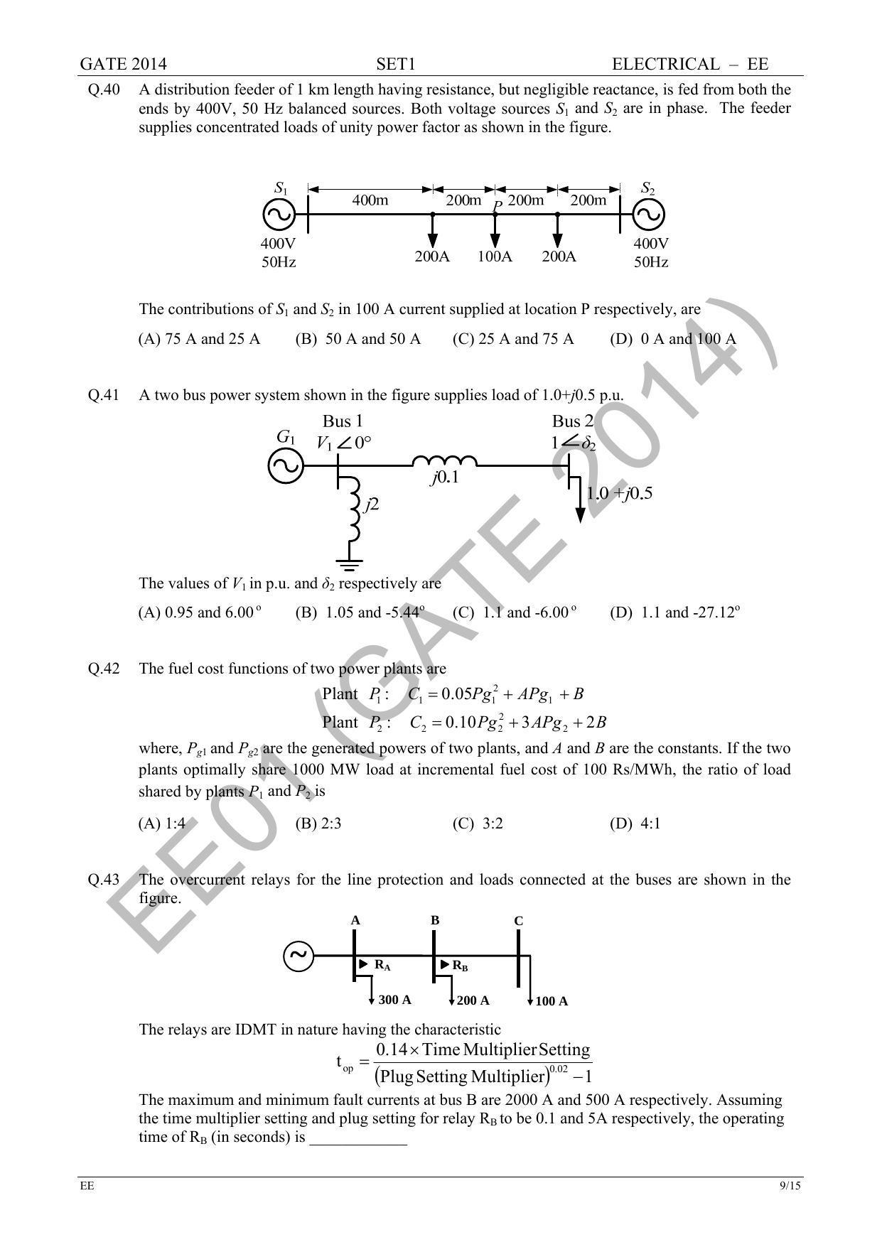 GATE 2014 Electrical Engineering (EE) Question Paper with Answer Key - Page 16