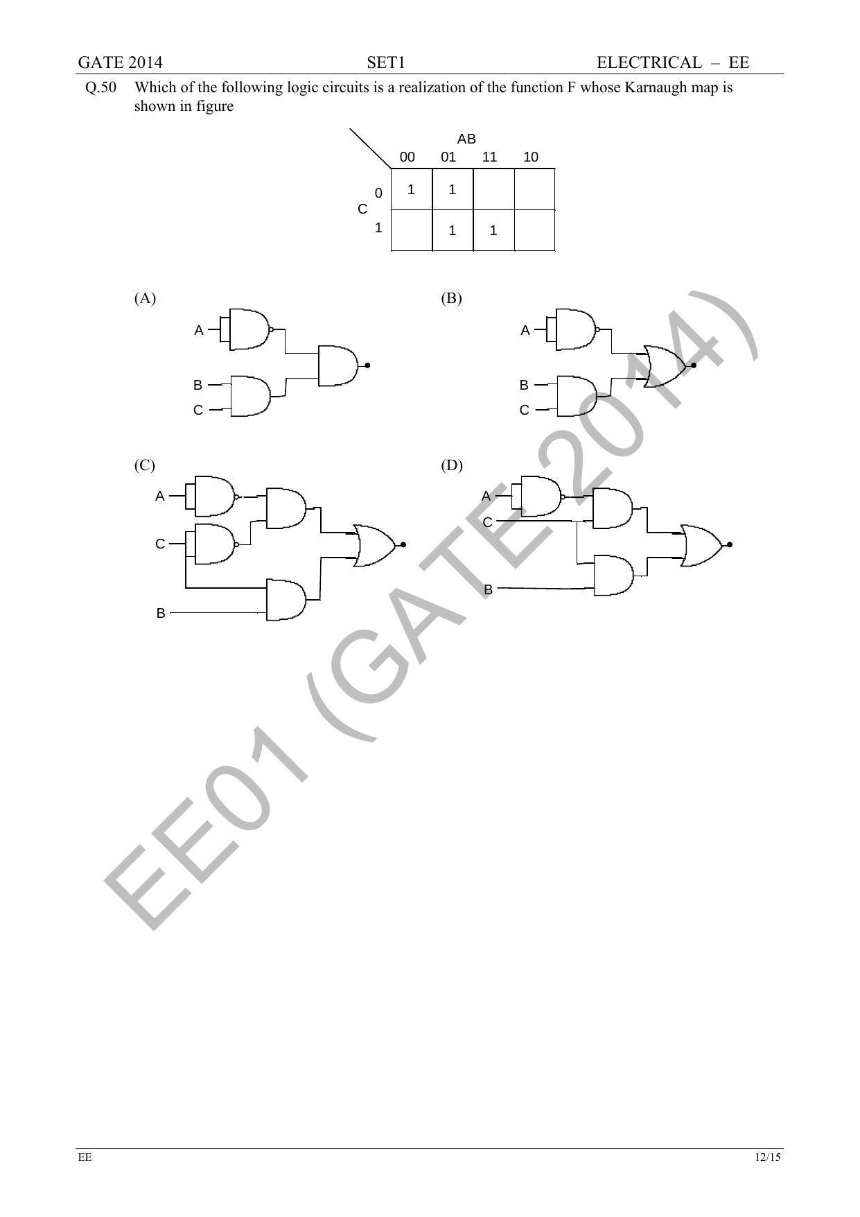 GATE 2014 Electrical Engineering (EE) Question Paper with Answer Key - Page 19