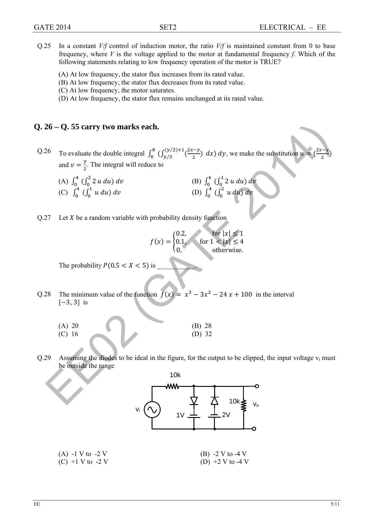 GATE 2014 Electrical Engineering (EE) Question Paper with Answer Key - Page 35