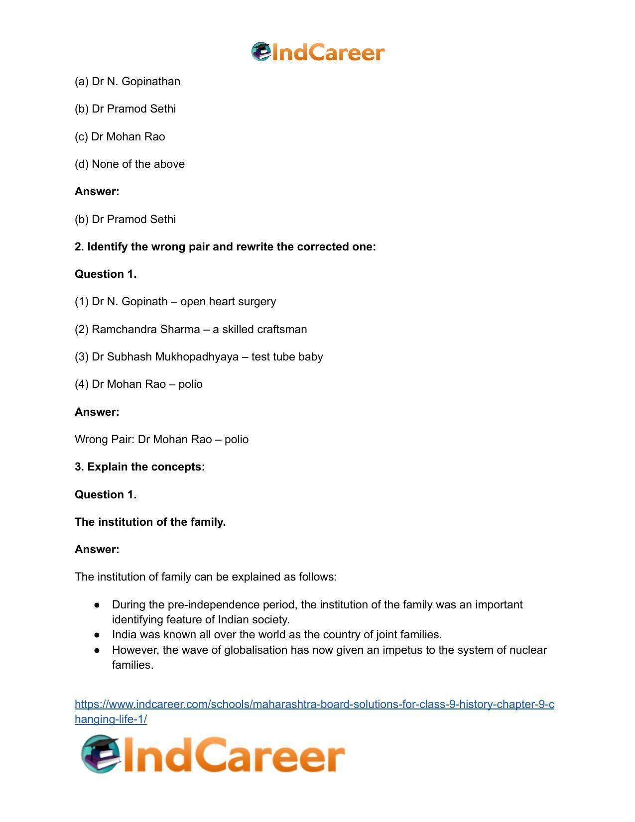 Maharashtra Board Solutions for Class 9- History: Chapter 9- Changing Life 1 - Page 3