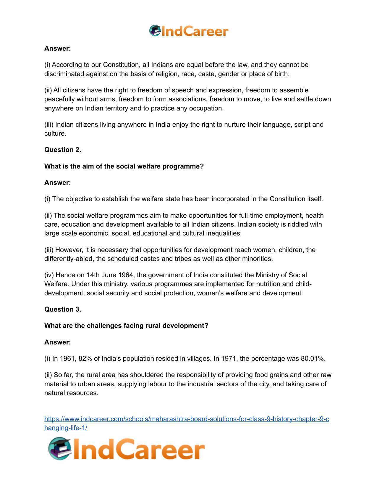 Maharashtra Board Solutions for Class 9- History: Chapter 9- Changing Life 1 - Page 6