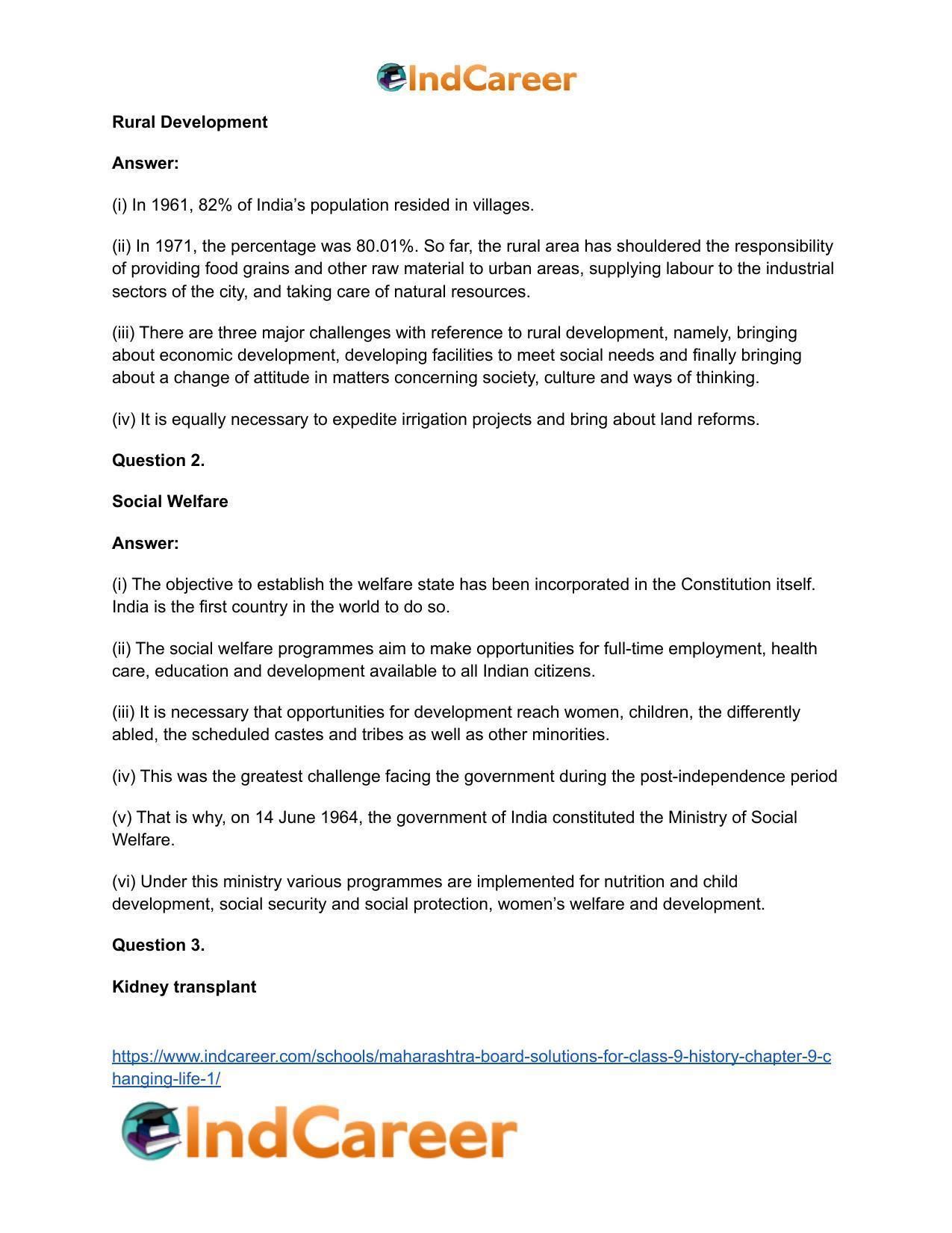 Maharashtra Board Solutions for Class 9- History: Chapter 9- Changing Life 1 - Page 14