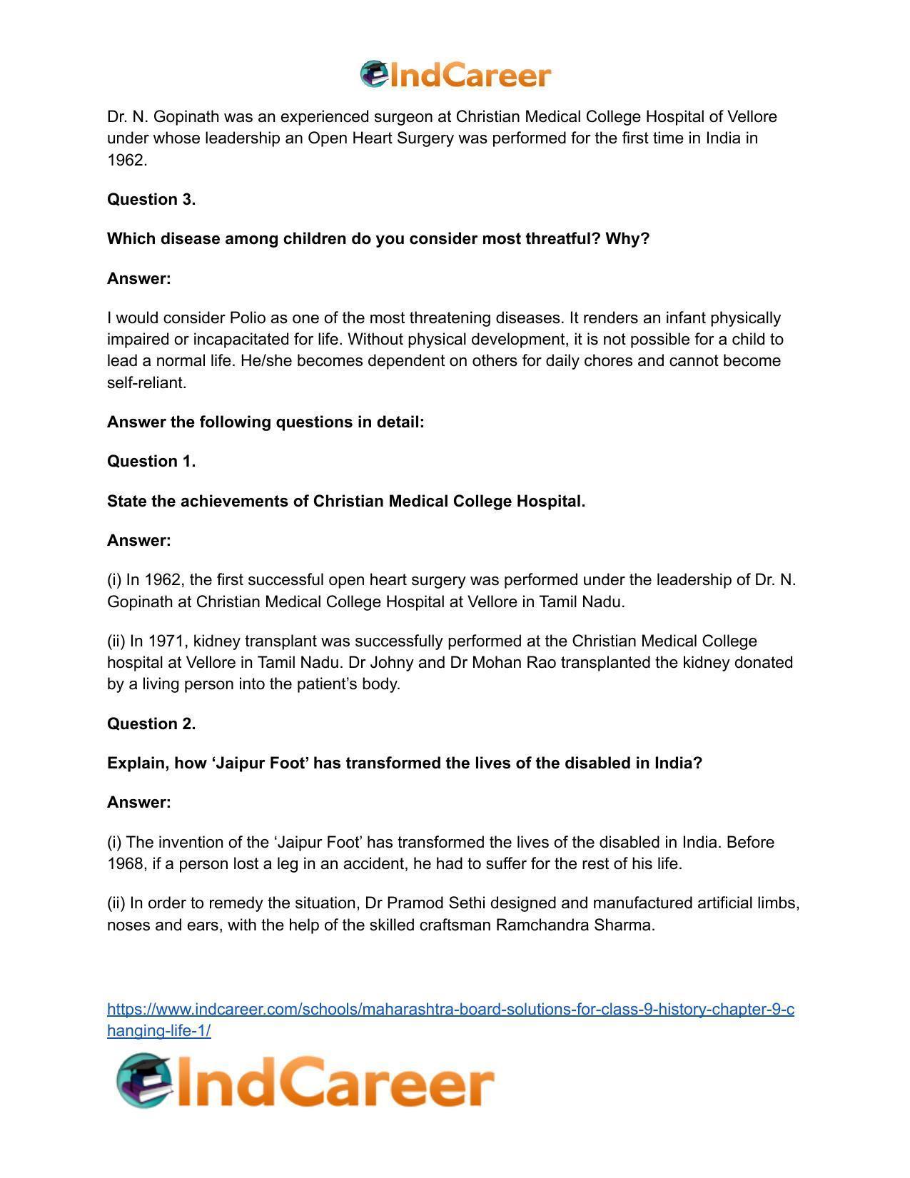 Maharashtra Board Solutions for Class 9- History: Chapter 9- Changing Life 1 - Page 18