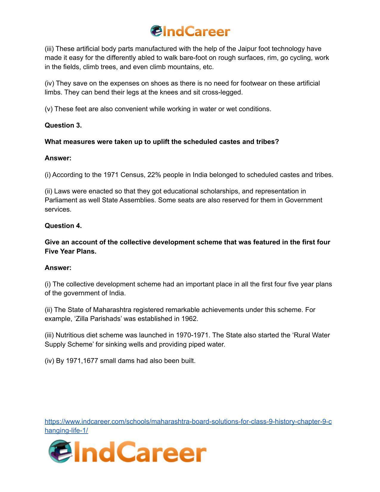 Maharashtra Board Solutions for Class 9- History: Chapter 9- Changing Life 1 - Page 19