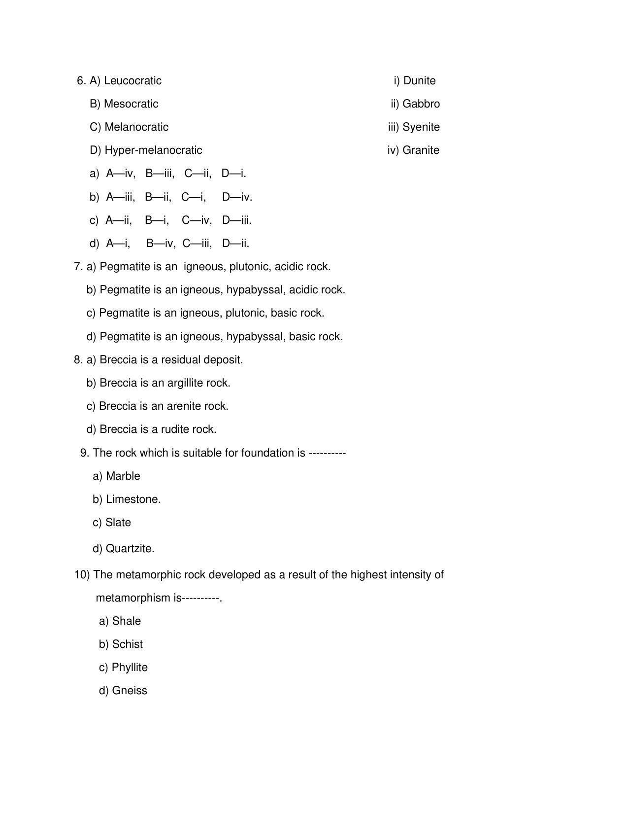 Maharashtra Board Class 12 Geology Sample Papers - Page 4