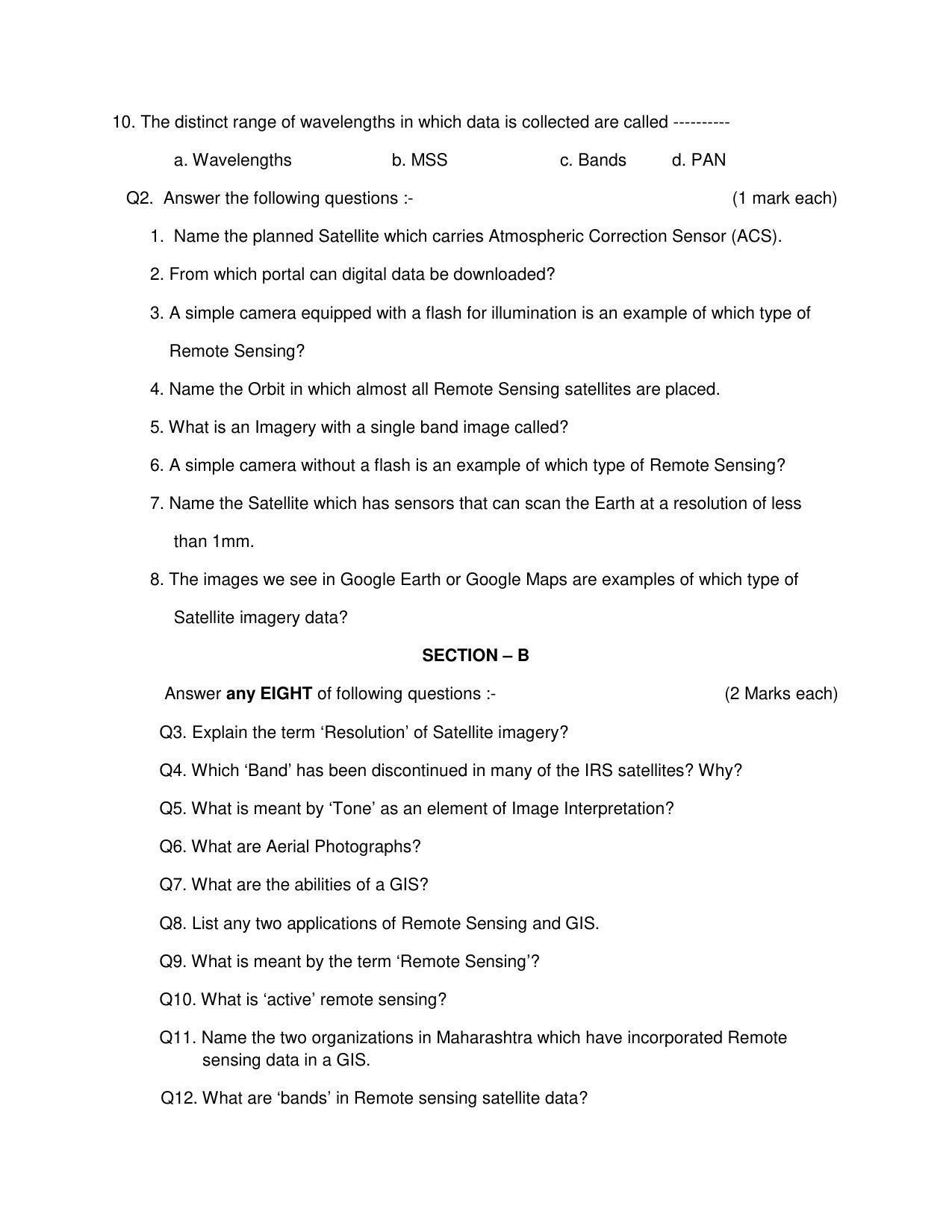 Maharashtra Board Class 12 Geology Sample Papers - Page 21
