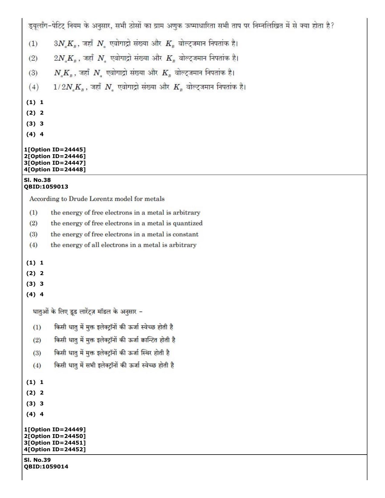 CUET (PG) 2022: PGQP-55 Materials Science and Nanotechnology (09-09-2022) Question Paper - Page 31