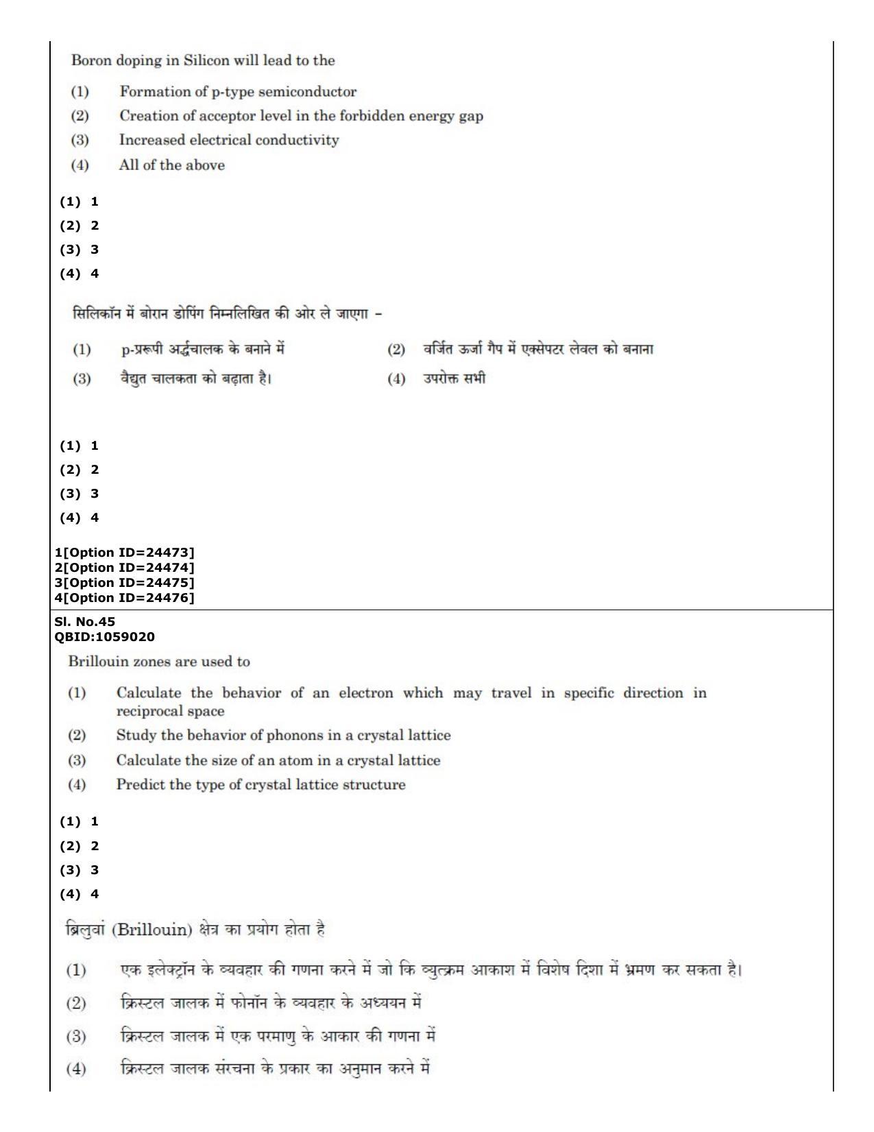 CUET (PG) 2022: PGQP-55 Materials Science and Nanotechnology (09-09-2022) Question Paper - Page 35