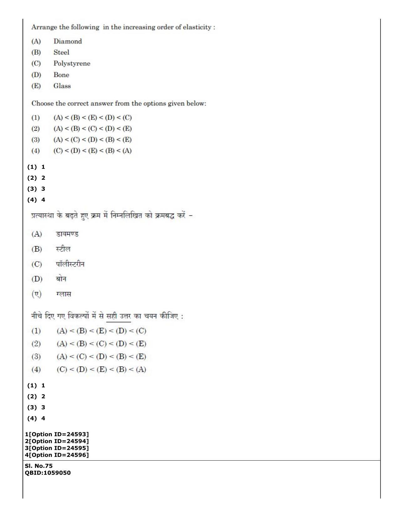 CUET (PG) 2022: PGQP-55 Materials Science and Nanotechnology (09-09-2022) Question Paper - Page 56