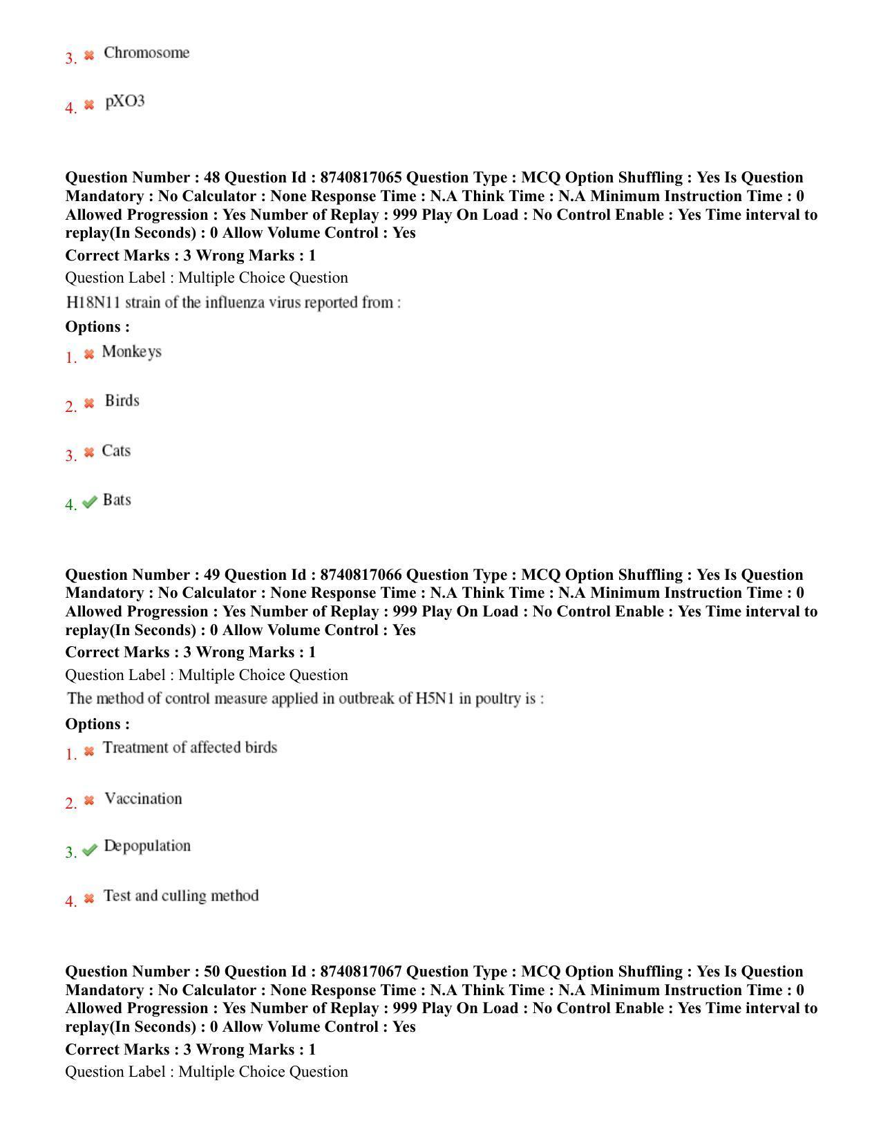 BHU RET Veterinary Public Health 2020 Question Paper - Page 31