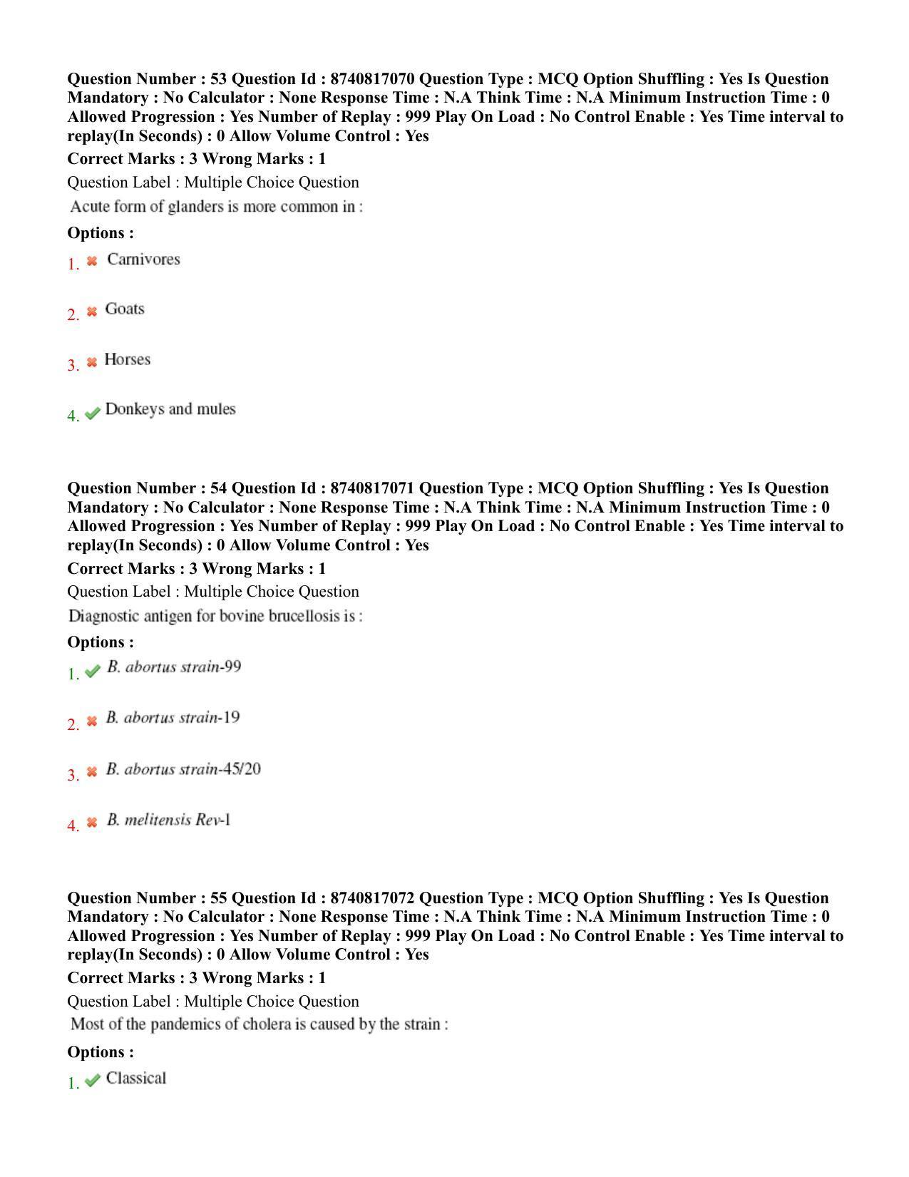 BHU RET Veterinary Public Health 2020 Question Paper - Page 33
