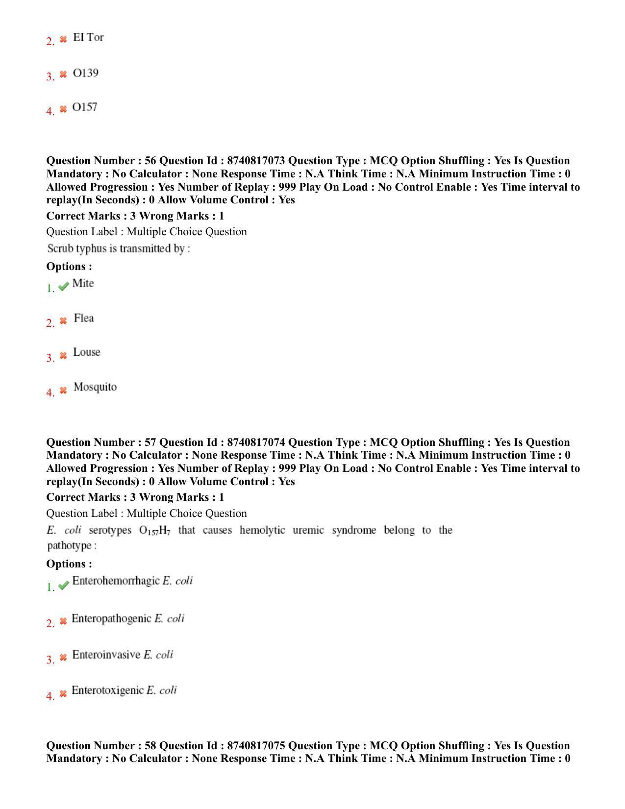 BHU RET Veterinary Public Health 2020 Question Paper - Page 34