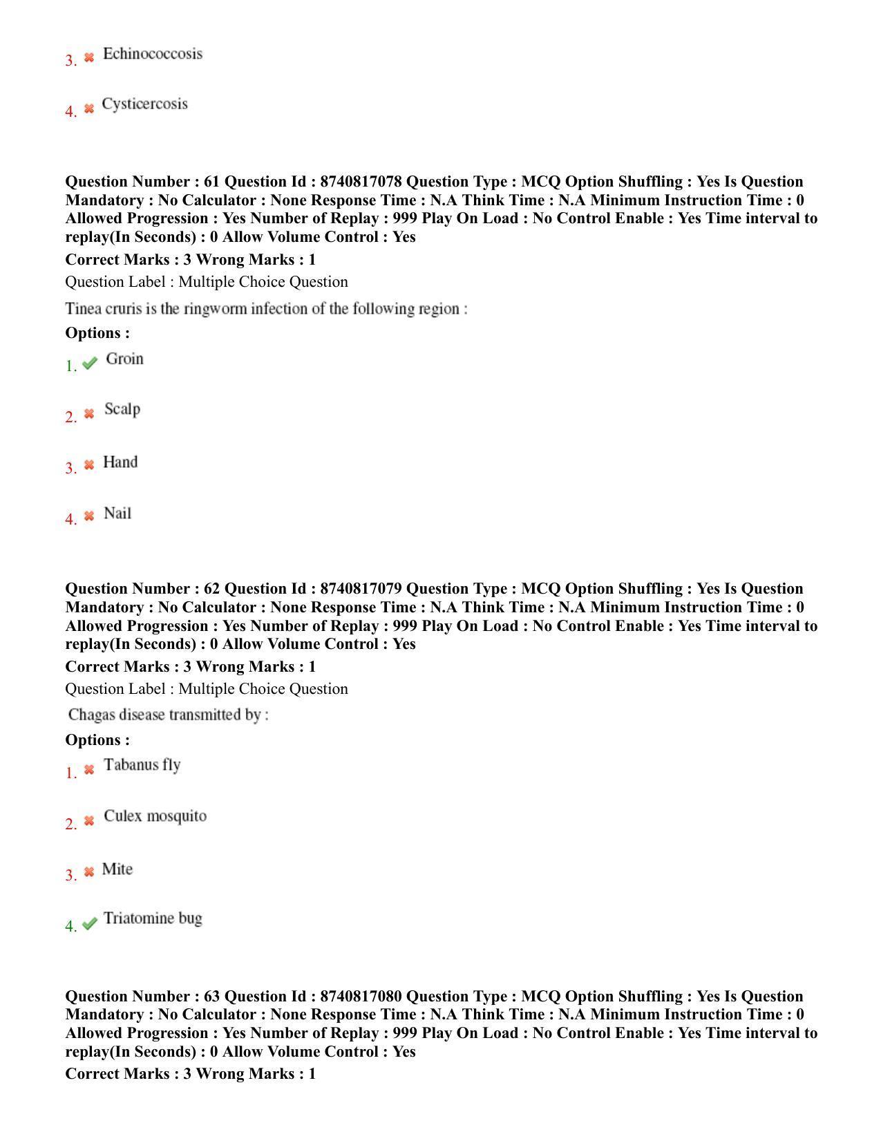 BHU RET Veterinary Public Health 2020 Question Paper - Page 36
